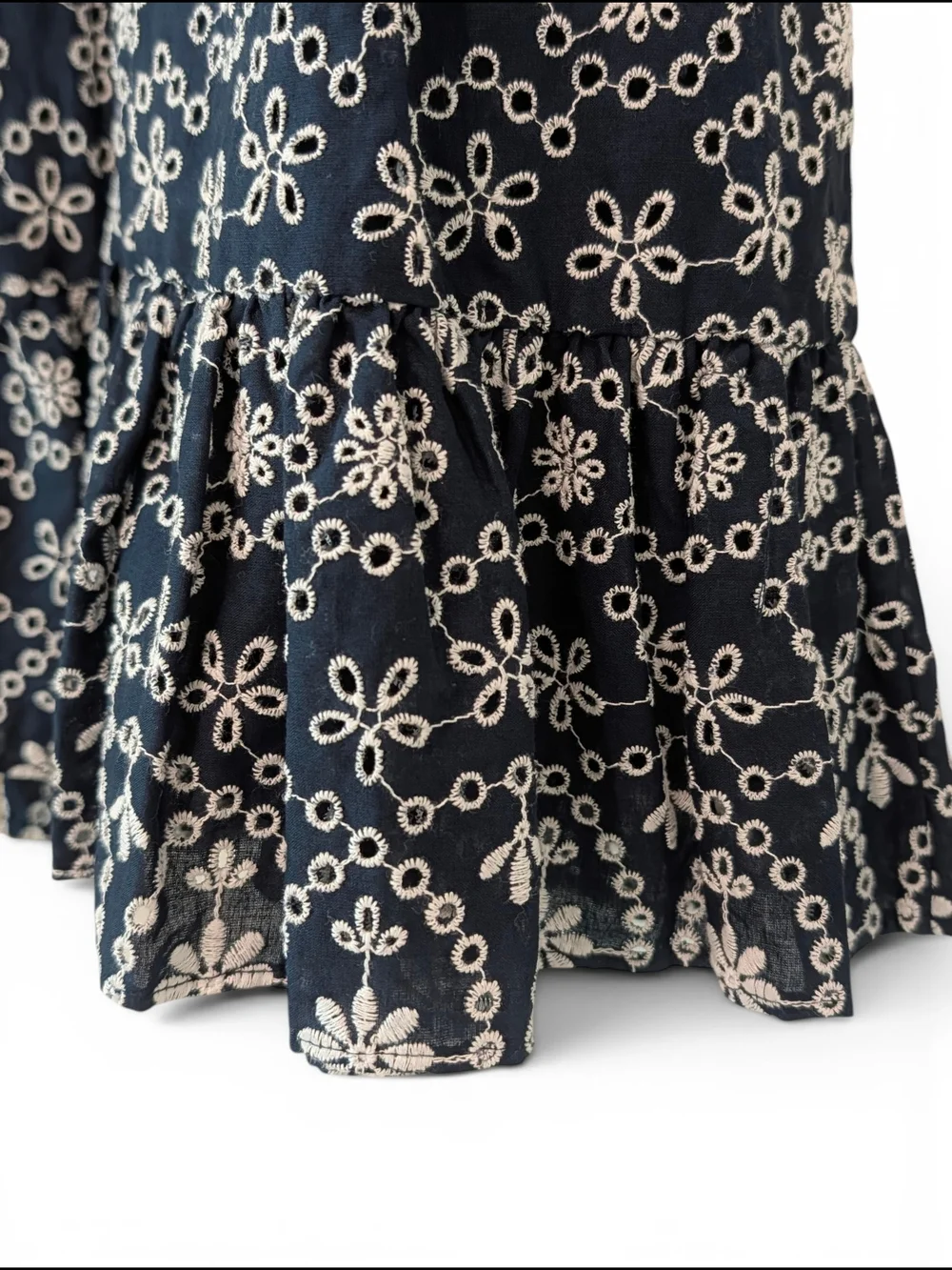 kate spade 100% Cotton Floral Eyelet Ruffle Wrap Dress Size 6 NWT